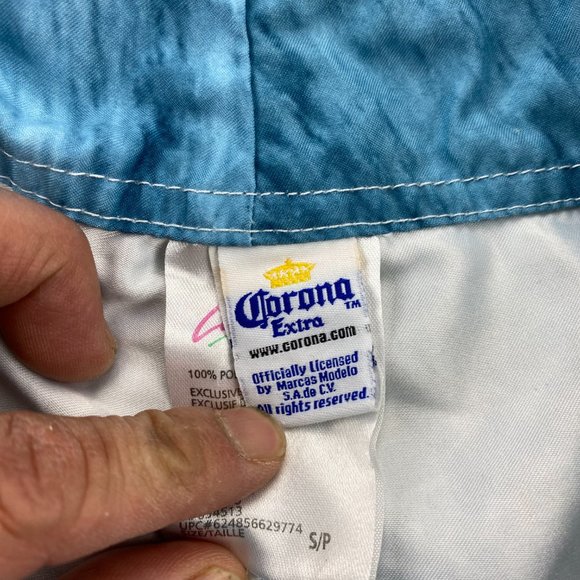 Corona Extra Beer Swim Trunks Men Small S Blue White Bathing Suit Board Shorts - Picture 6 of 12